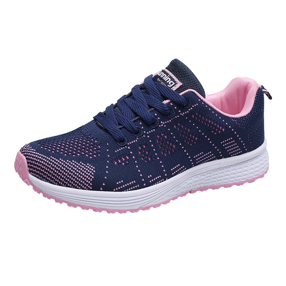 Women Fashion Mesh Shoes Spring/Autumn Casual Round Cross Straps Flat Sneakers Running Shoes  Empire