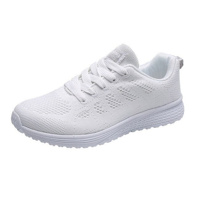 Women Fashion Mesh Shoes Spring/Autumn Casual Round Cross Straps Flat Sneakers Running Shoes  Empire