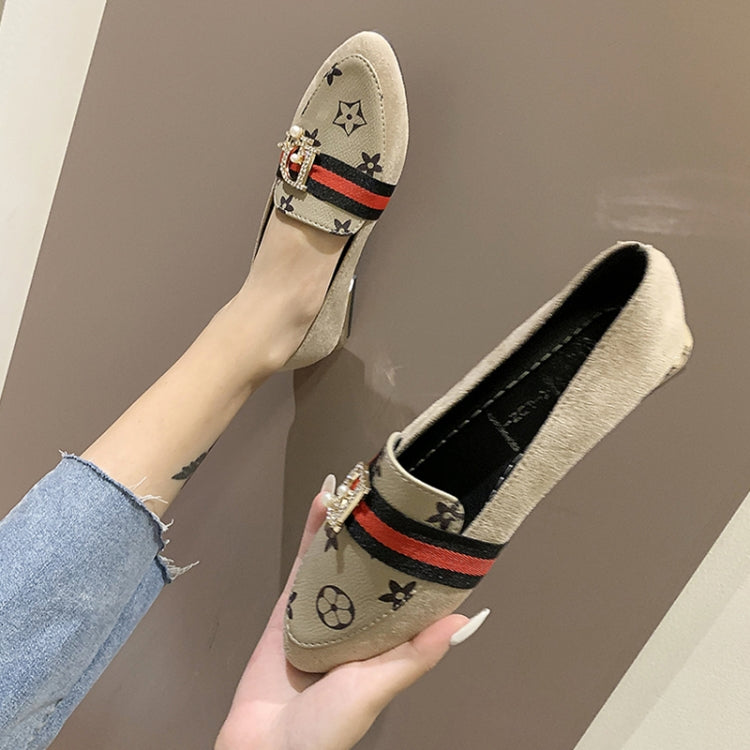 Fashion Crystal Pointed Toe Non-slip Casual Flat Shoes designer inspired